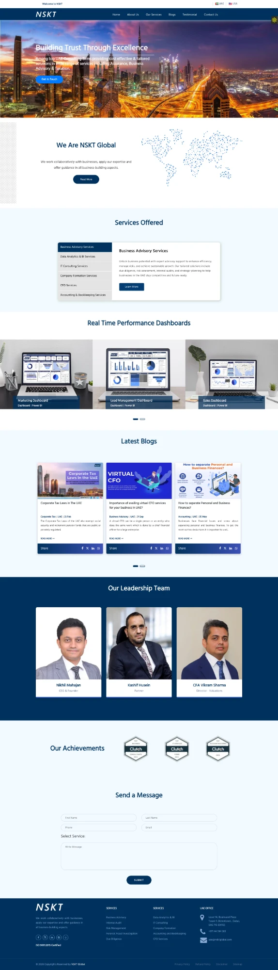 NSKT Global website I designed